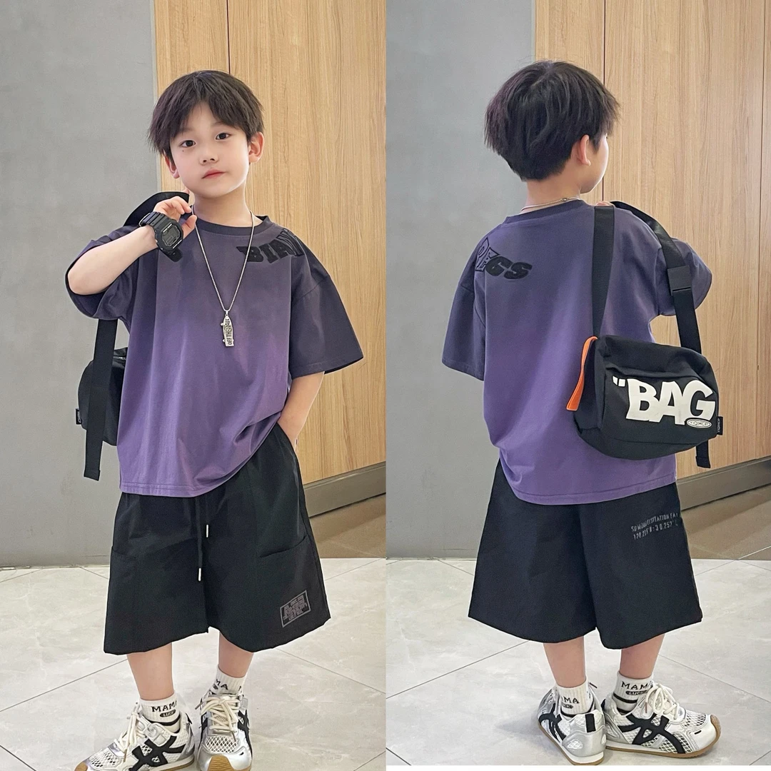 男童夏装短袖套装夏季夏款透气男孩穿搭服装青春期防夏季儿童服装