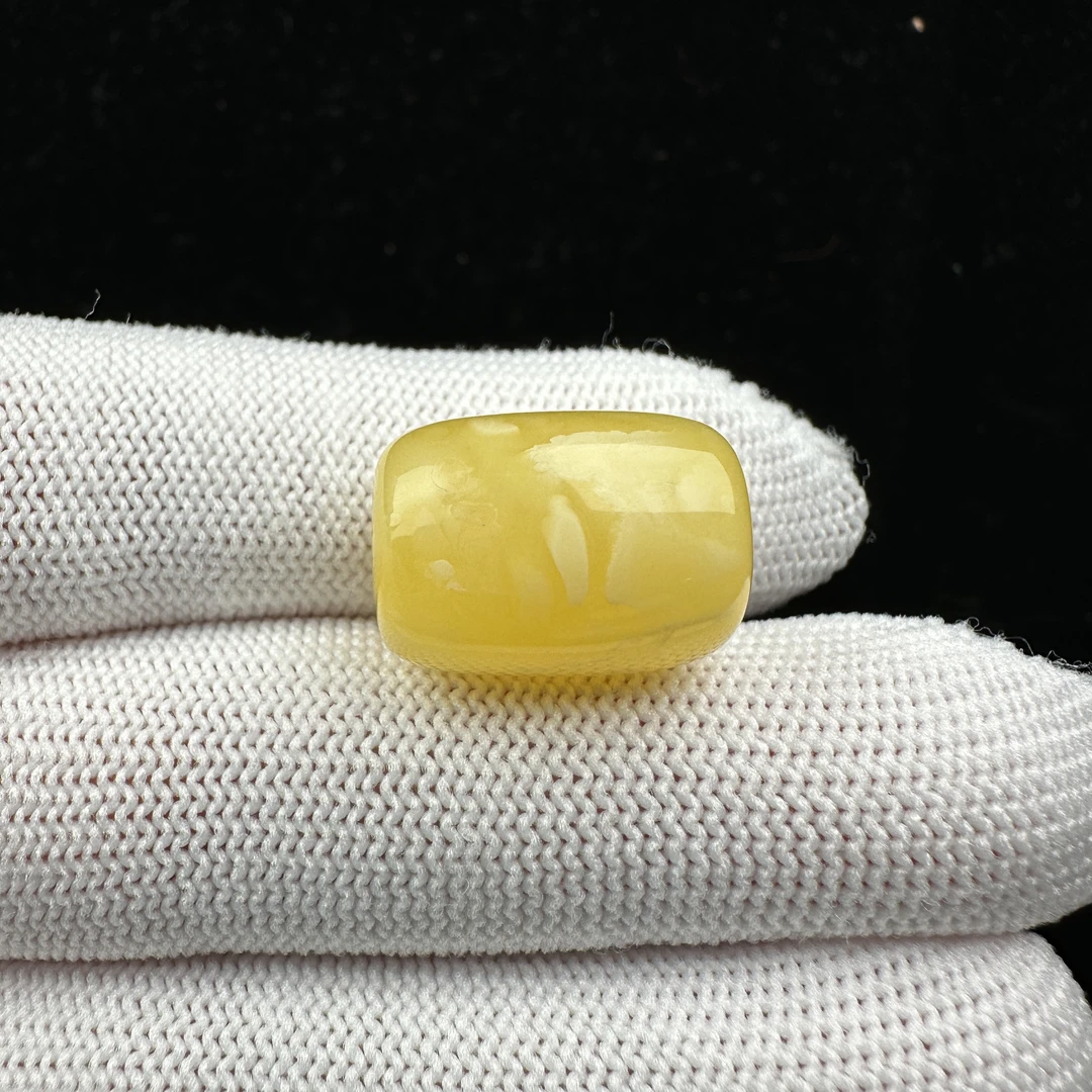 Y5108天然原矿蜜蜡 妖花桶珠13x18mm 2.1克抖音基地质检发货