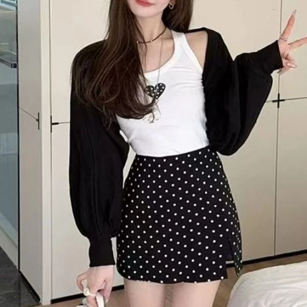 千百朵大码显瘦小爱心两件套2586