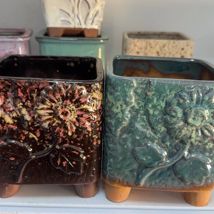 紫砂花盆口14高15，1111122