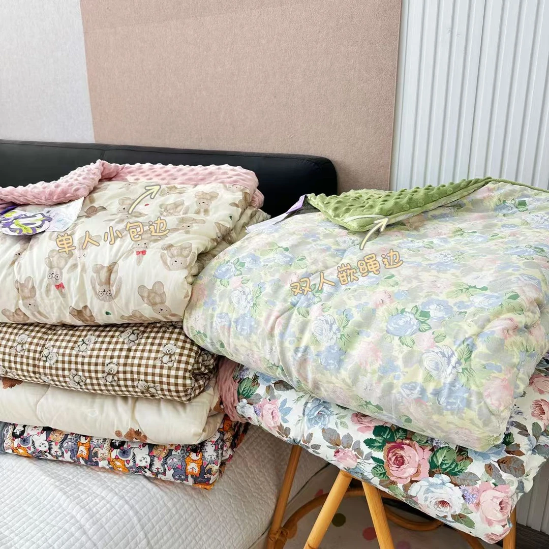 孤品-不挑颜色-40s豆豆被-A棉B绒可水洗布偶熊系列-布偶熊系列