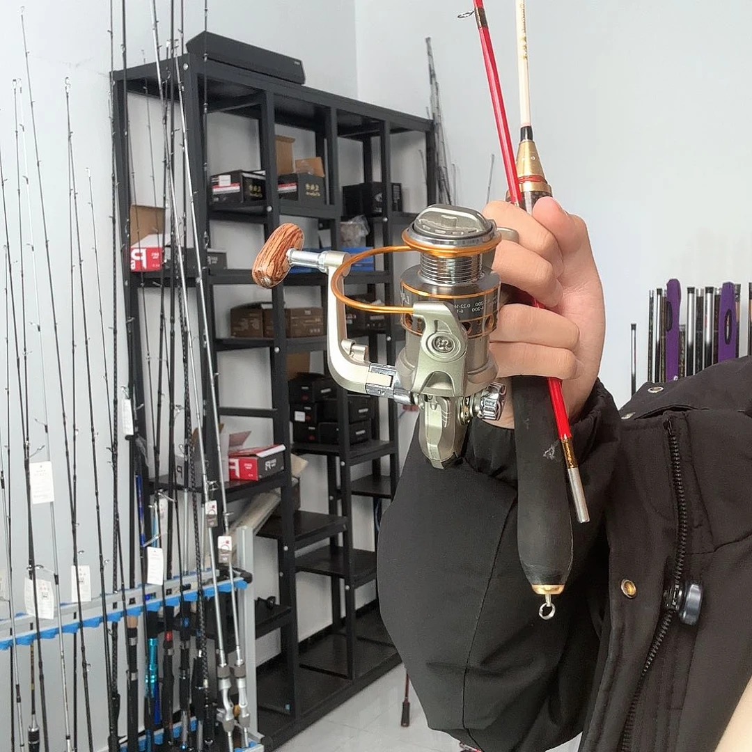 1.8m以下碳素简*冰钓竿+纺车