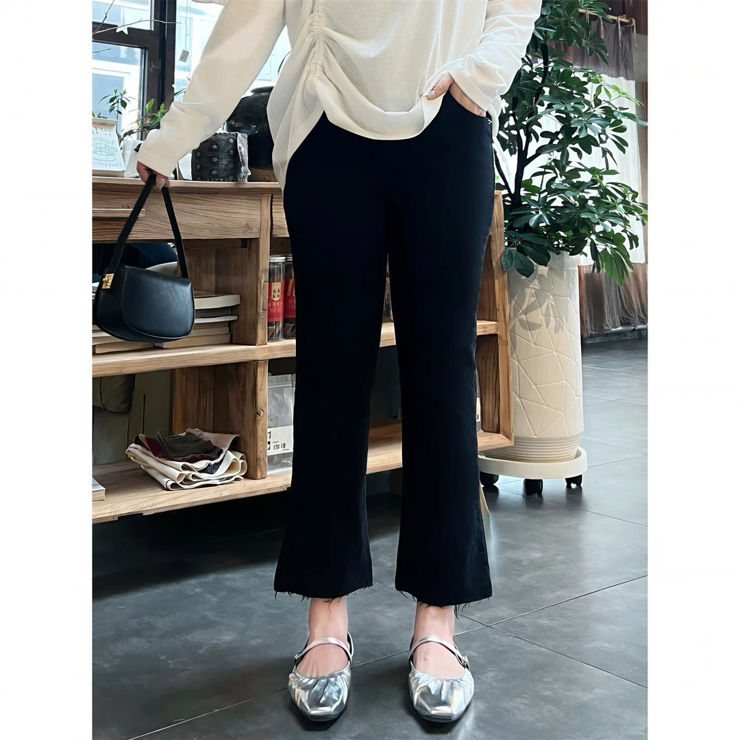 断码捡漏~烟霞岛屿 / 筷子腿显瘦弹力烟管裤14054花契200斤胖mm