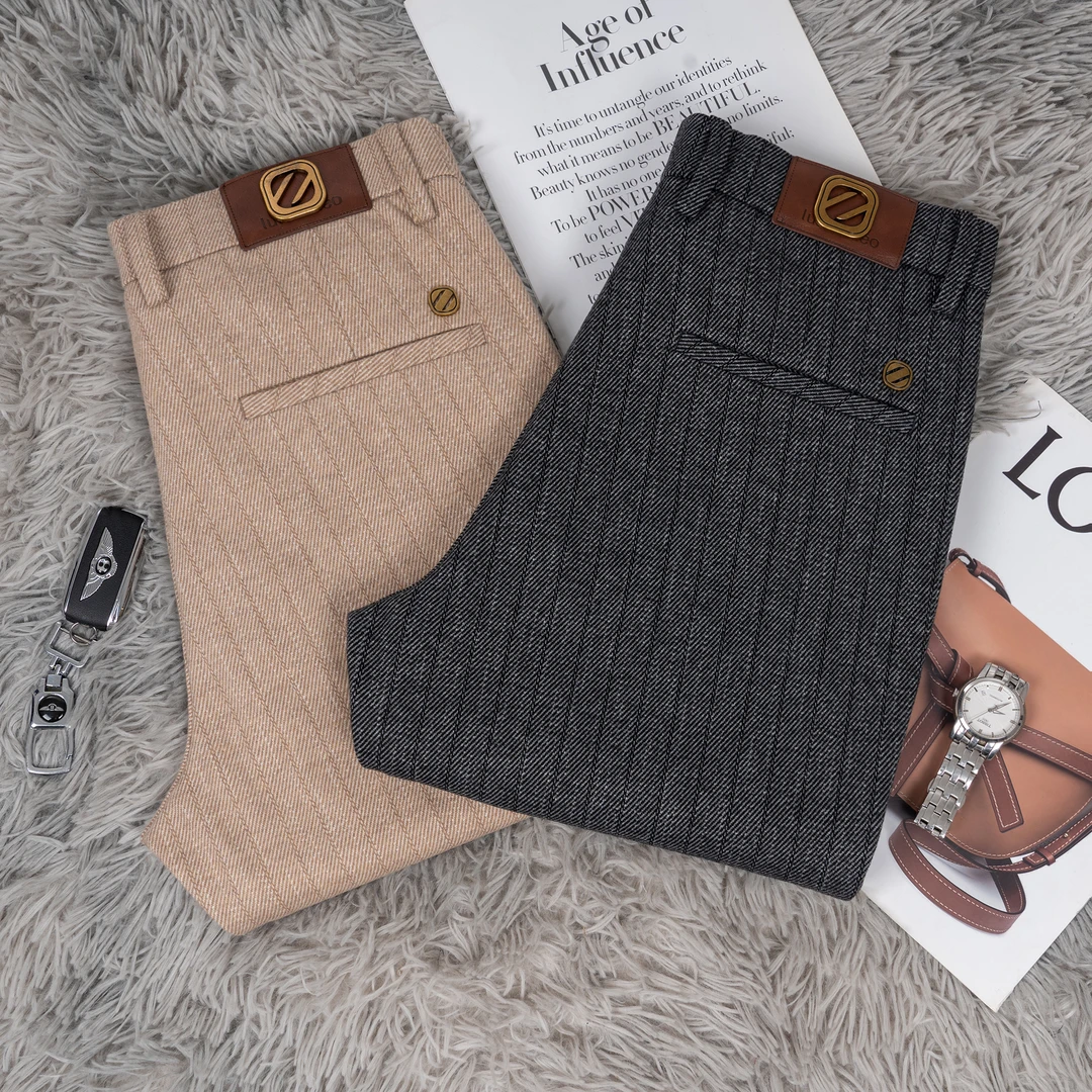 Z.z.头等舱总裁裤 【秋冬厚款】色纺免烫保暖直筒商务休闲男裤