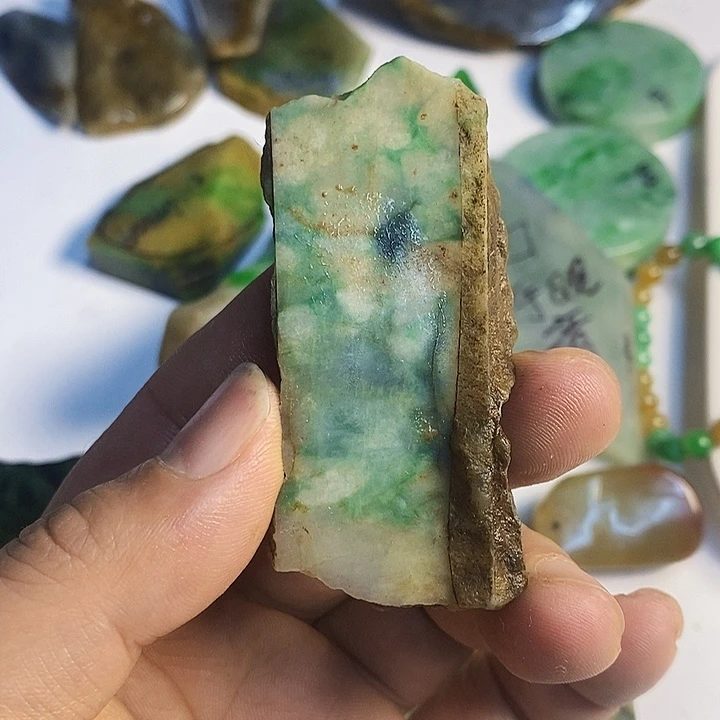 翡翠散珠天然翡翠A货挂件