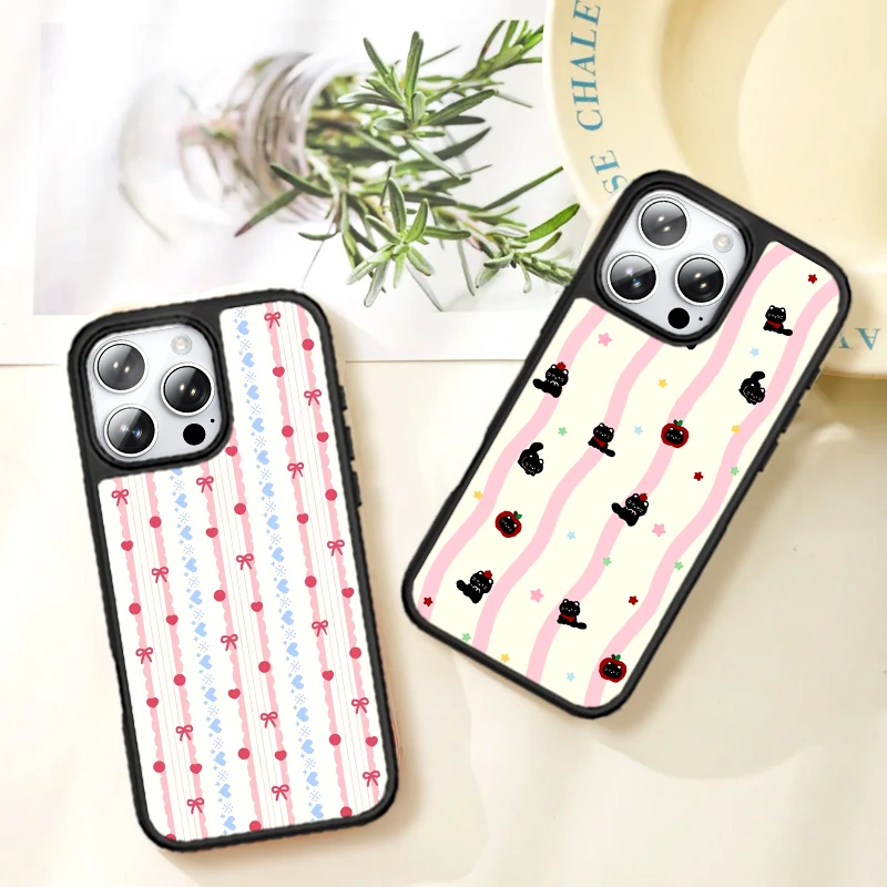 猫猫系列鎏金壳适用苹果15promax手机壳可爱卡通15pro套14Promax