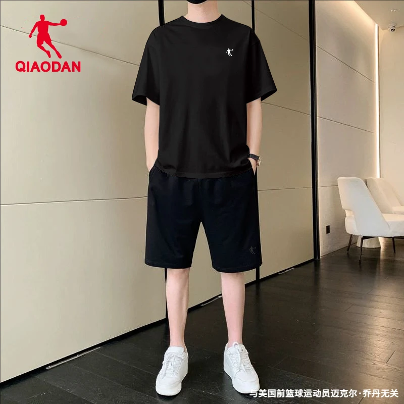 乔丹休闲套装男夏季新款透气短袖短裤运动跑步裤男男款青少年