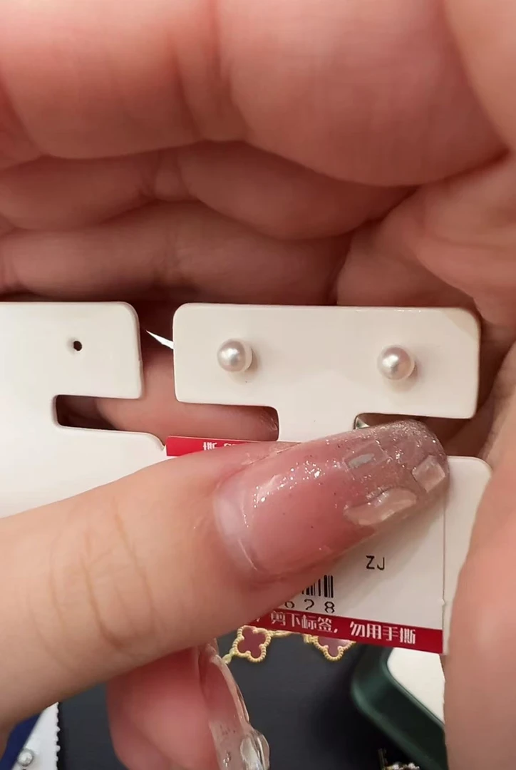 【涂涂高定珠宝】淡水小米珠耳钉zzxm