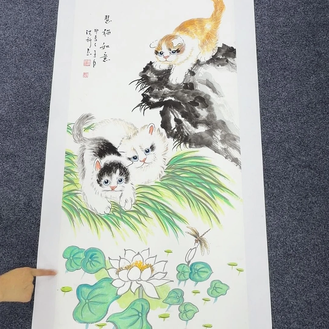 国画作品小姐姐放漏中