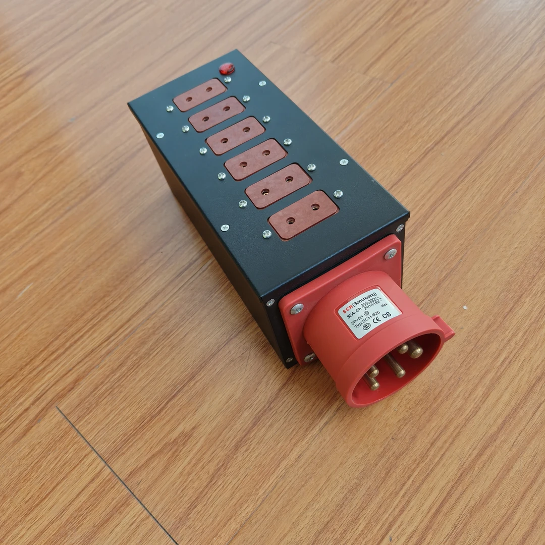 6路10A胶木插带指示灯电源盒舞台灯光帕灯光束灯桁架分线盒32a