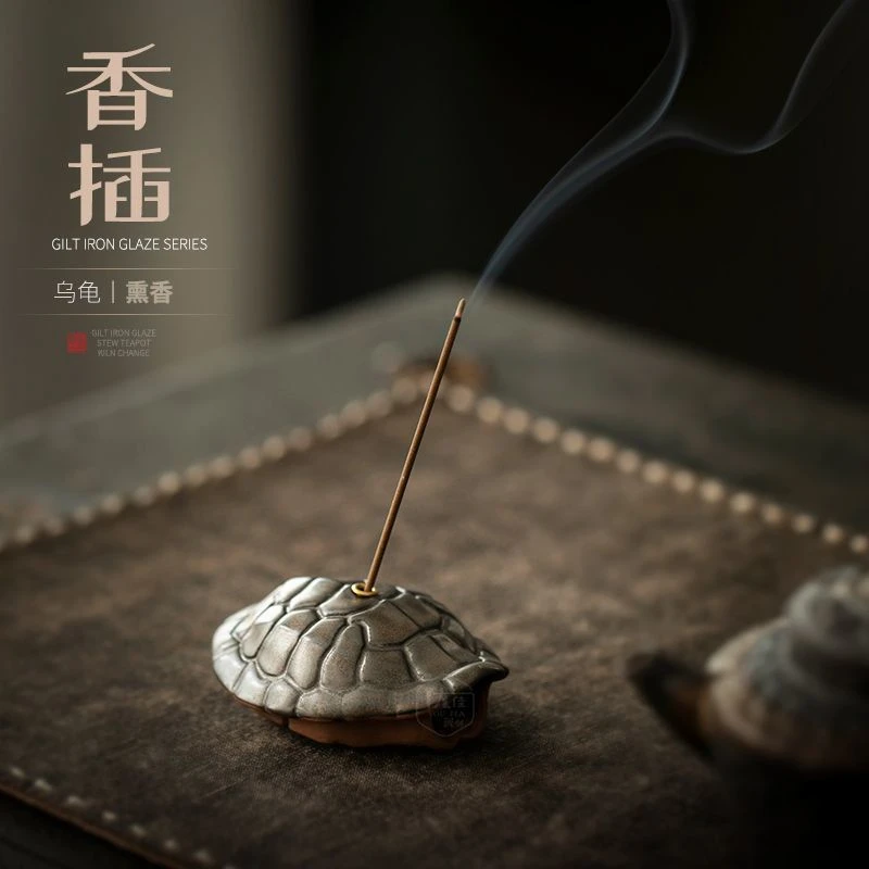 中式桌面线香插仿古陶瓷香插香熏炉家用室内创意个性香托香盘香炉
