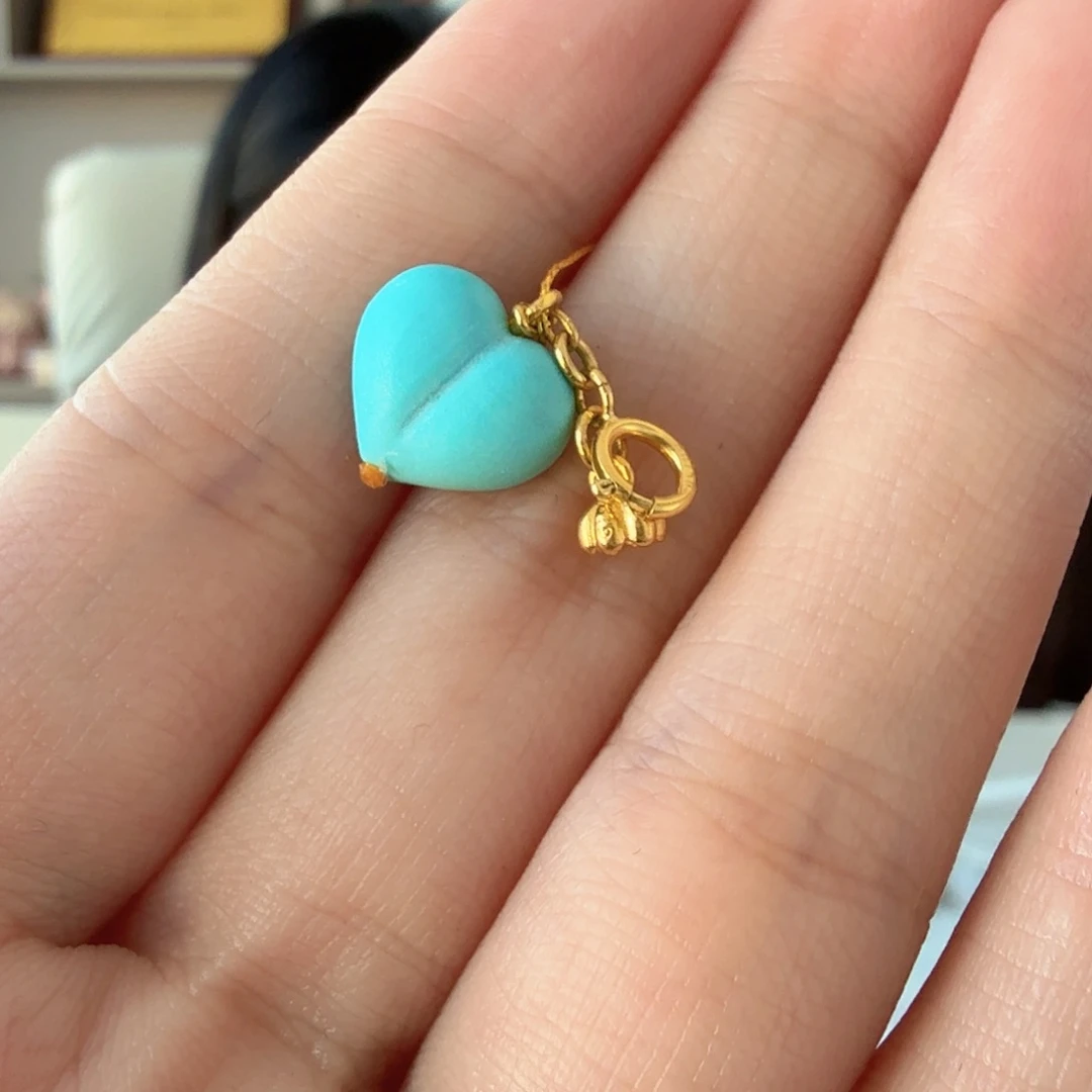 绿松石18K金镶嵌珠宝奇石