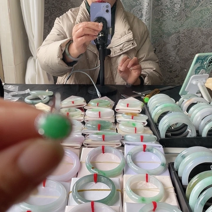 未镶嵌戒指翡翠镶银