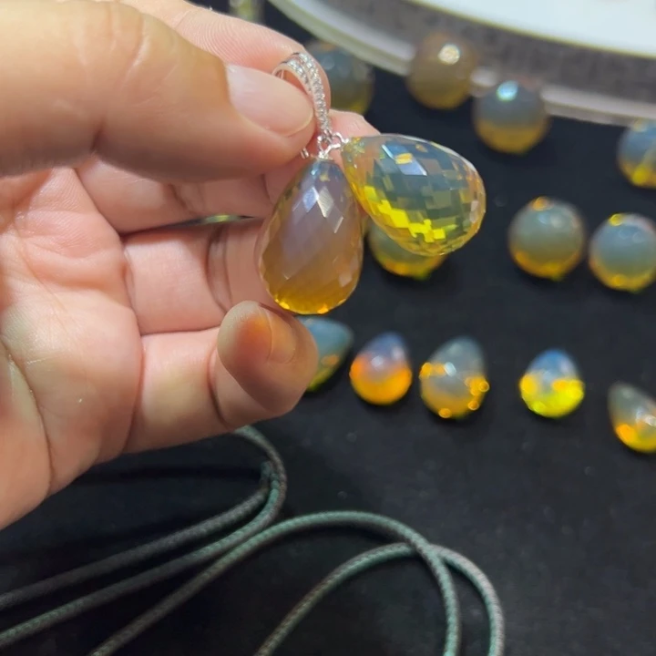 未镶嵌颈饰琥珀琥珀耳环
