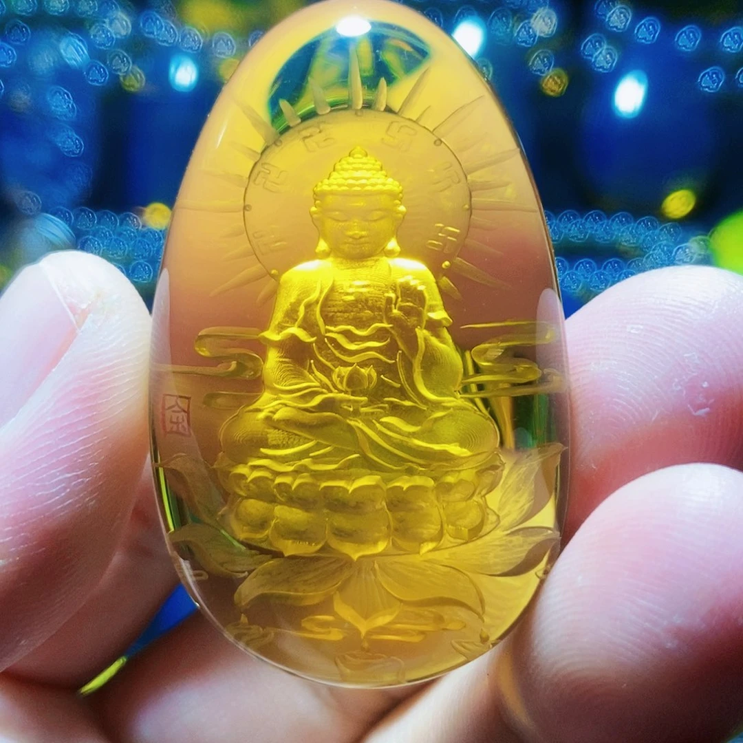 【闪购商品】蓝珀颈饰未镶嵌蓝珀阴雕