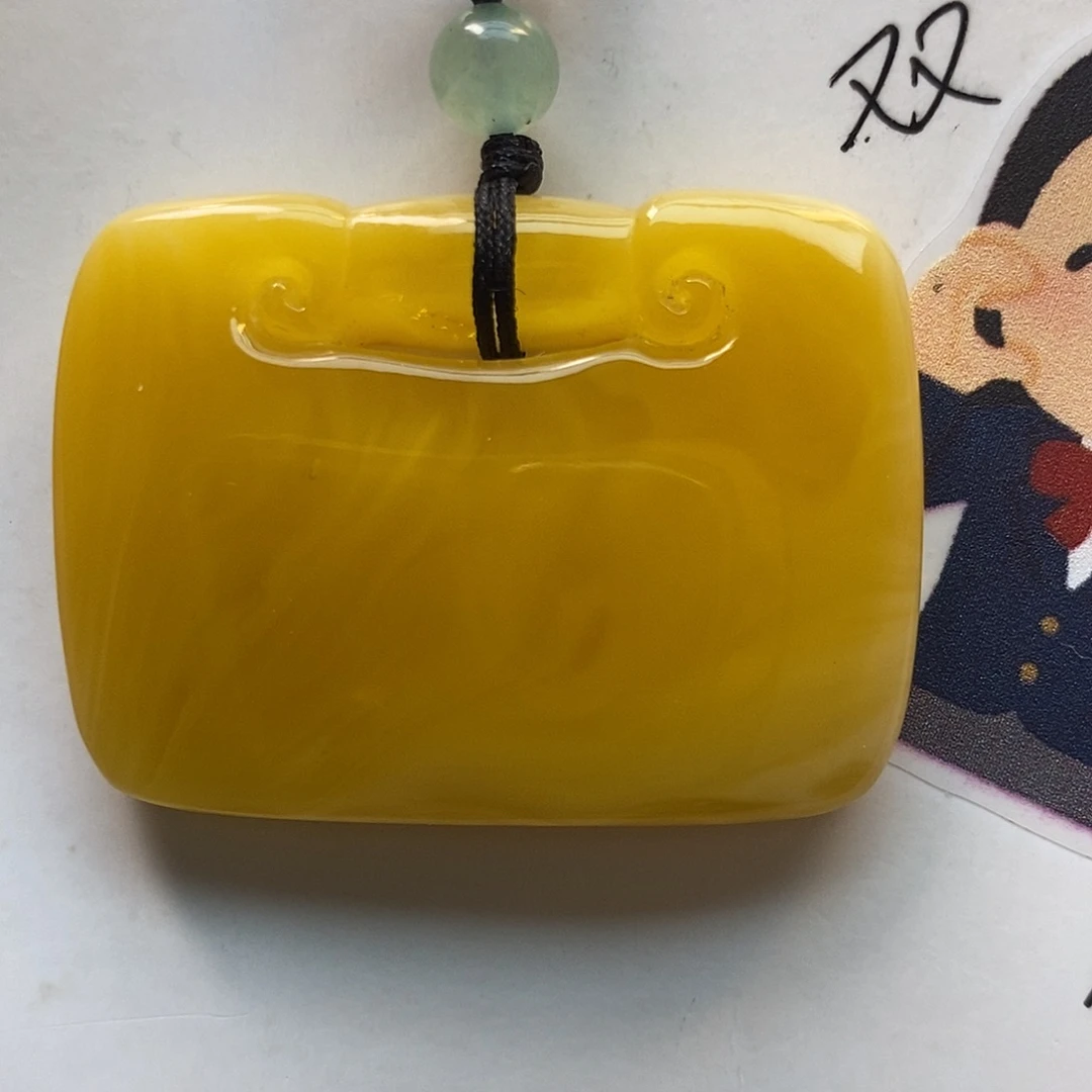 定制琥珀未镶嵌如意锁