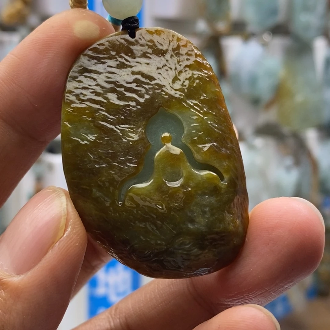 翡翠颈饰未镶嵌悟道