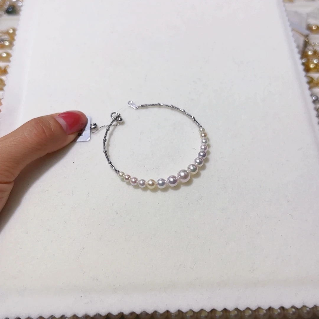 海水珍珠手镯18K金镶嵌