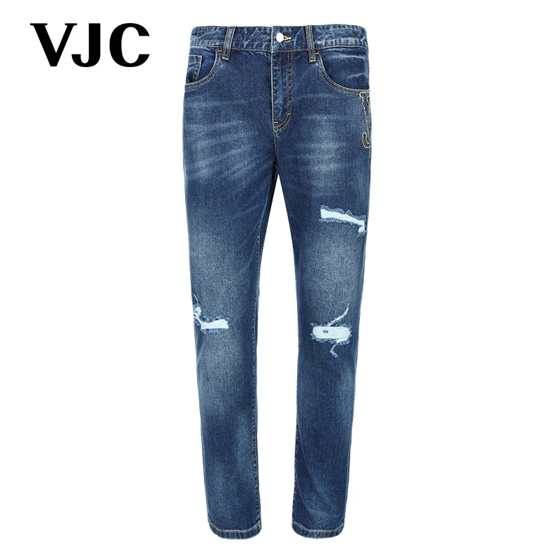VJC/威杰思【专柜同款】2025春夏新款男装摩登牛仔九分裤D25AO2793