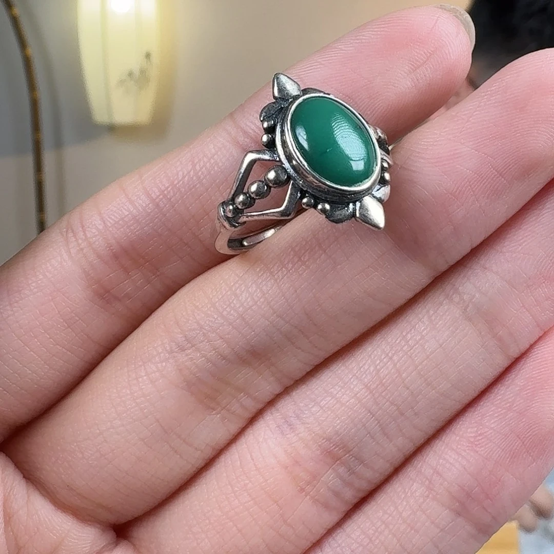 绿松石银S925镶嵌珠宝奇石61