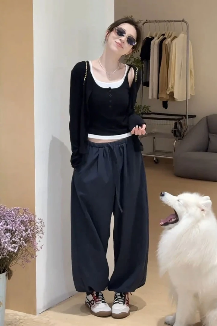 韩系早秋撞色背心开衫两件套女2025新款独特漂亮女士薄款外套上衣