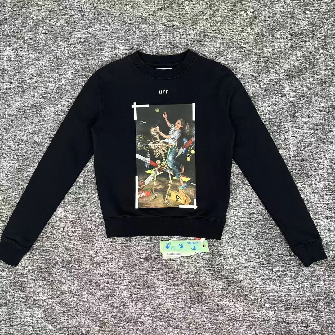 未使用 JADMZ OFFWHITE 圆领卫衣/xxs码/全新未使用