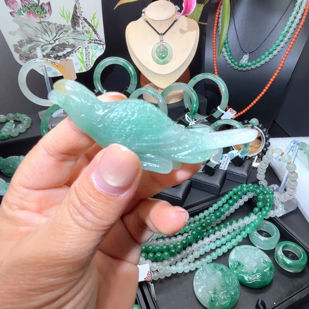 合金摆件石英质玉（非洲翠）