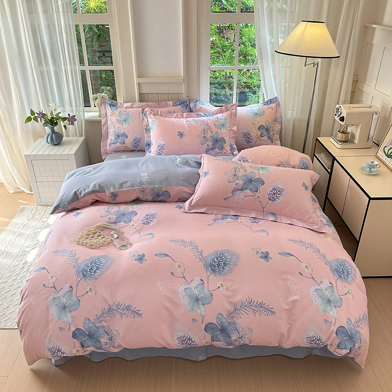 【小路选爆品】水星家纺 伊莎花园温柔简约新疆阳光全棉被套被罩