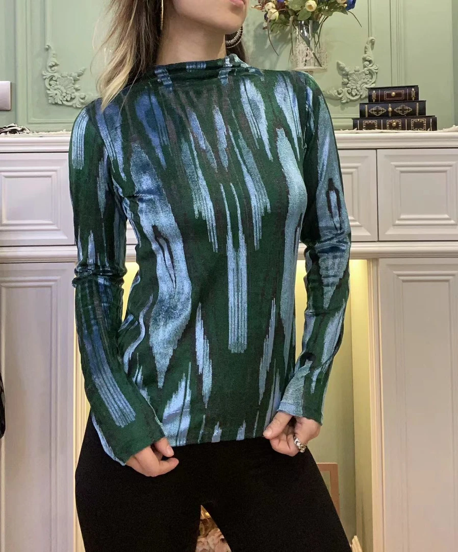 时尚金丝绒艾特莱斯打底衫