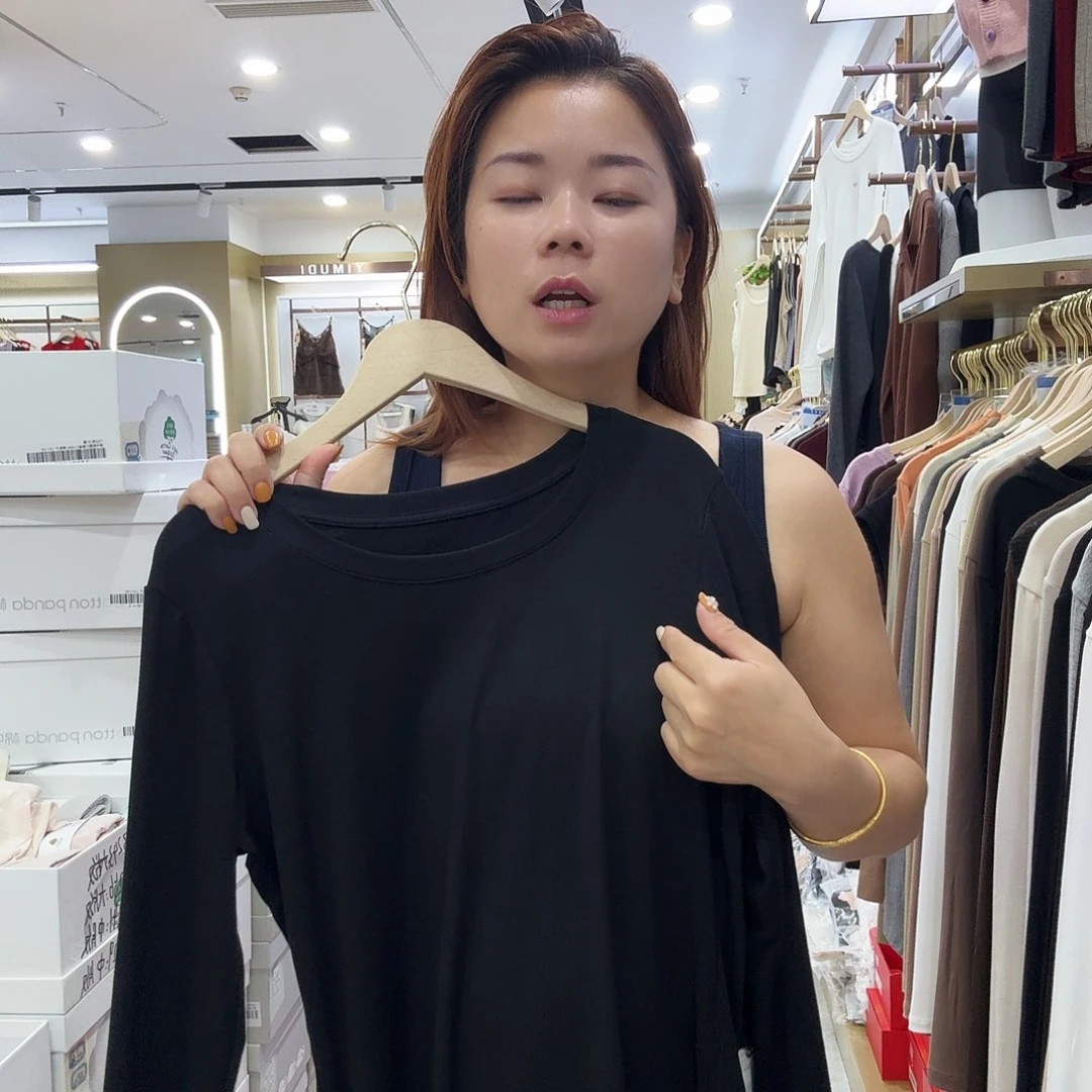聚酯纤维2643黑色一件打底