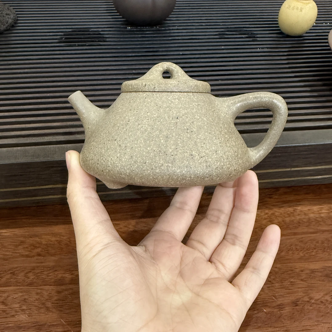 【子冶石瓢•手锤料段泥】150cc半手工紫砂壶
