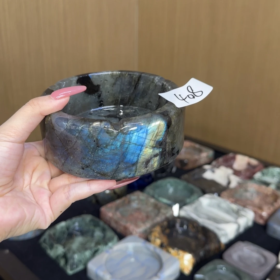石材哈*.蓝翡翠烟灰缸408