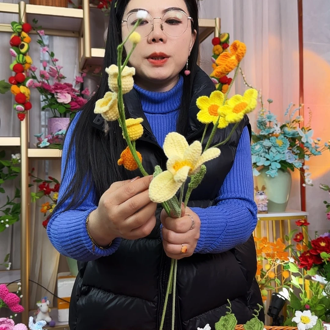 手工钩织设计花束