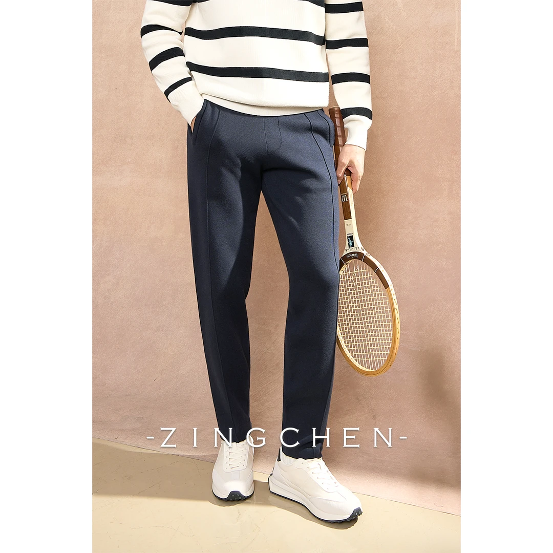 【可机洗棉山羊绒】ZINGCHEN针织保暖运动裤秋冬季户外休闲卫裤