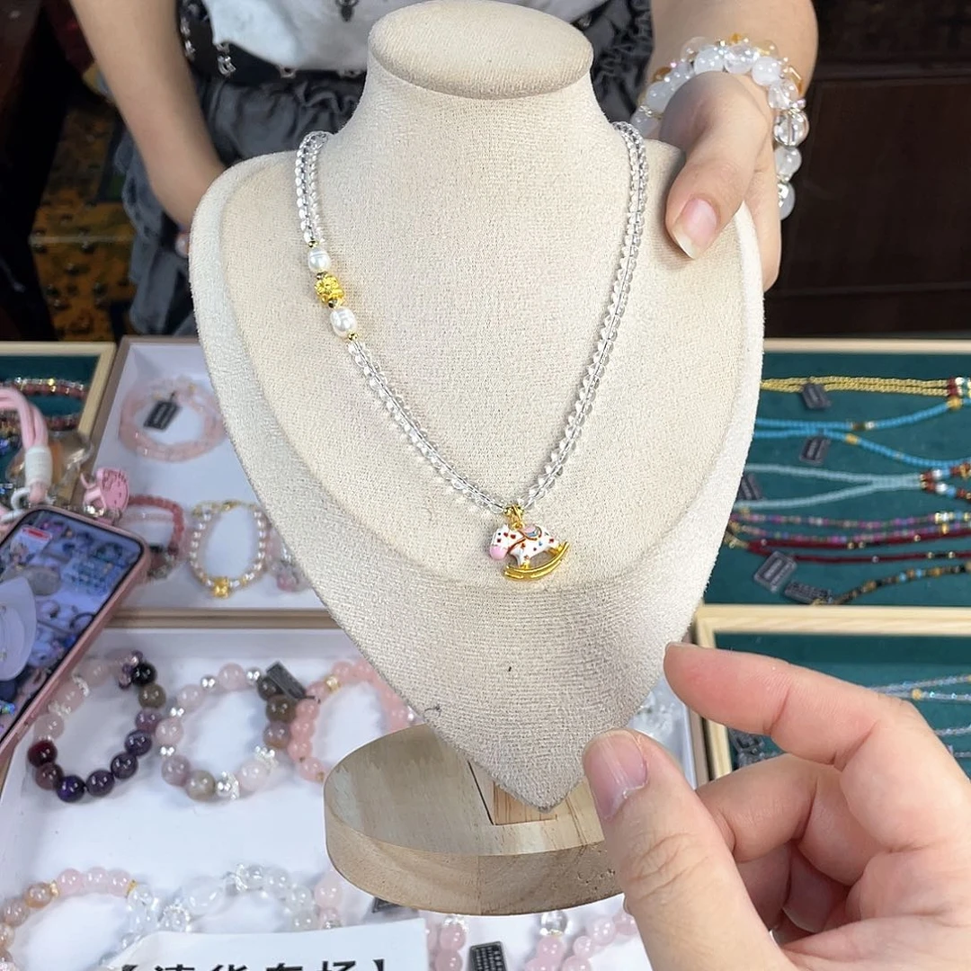 水晶手链银S925镀金镶嵌