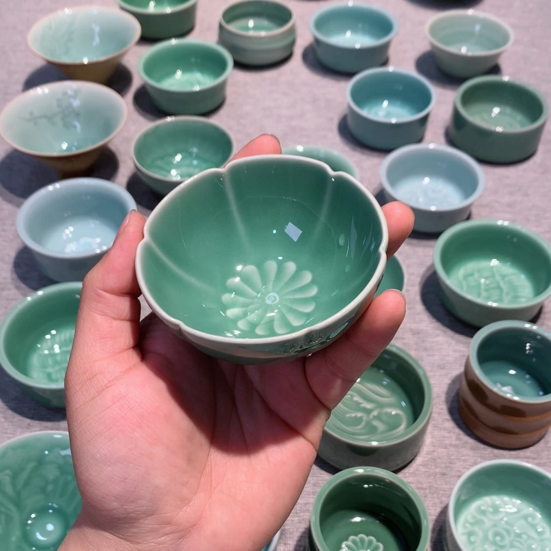 可****语龙泉青瓷茶具杯子