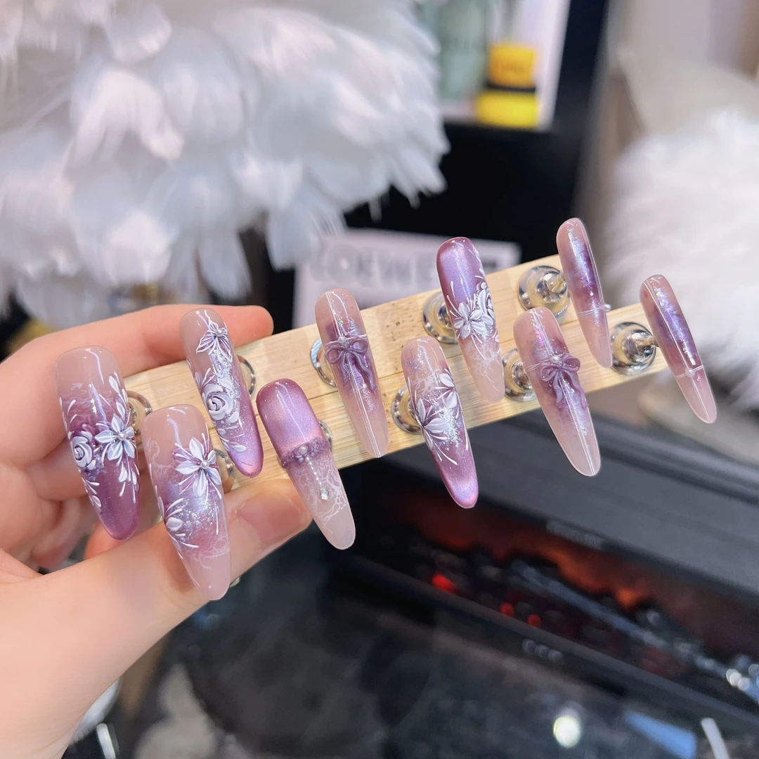 【葡萄酒酿】椿雨-国风纯手绘纯手工穿戴甲