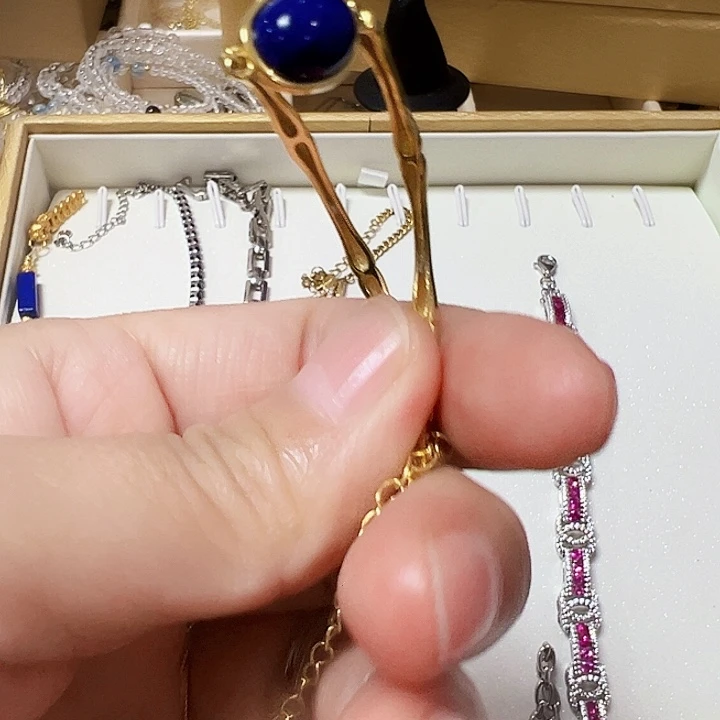 青金石银S925镶嵌手链