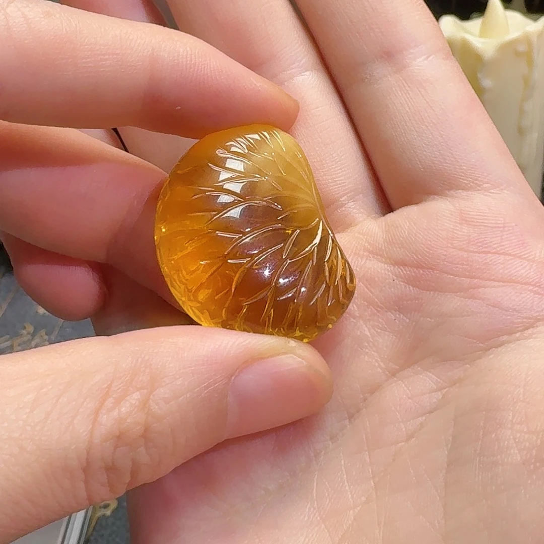 琥珀颈饰未镶嵌tx953橘子