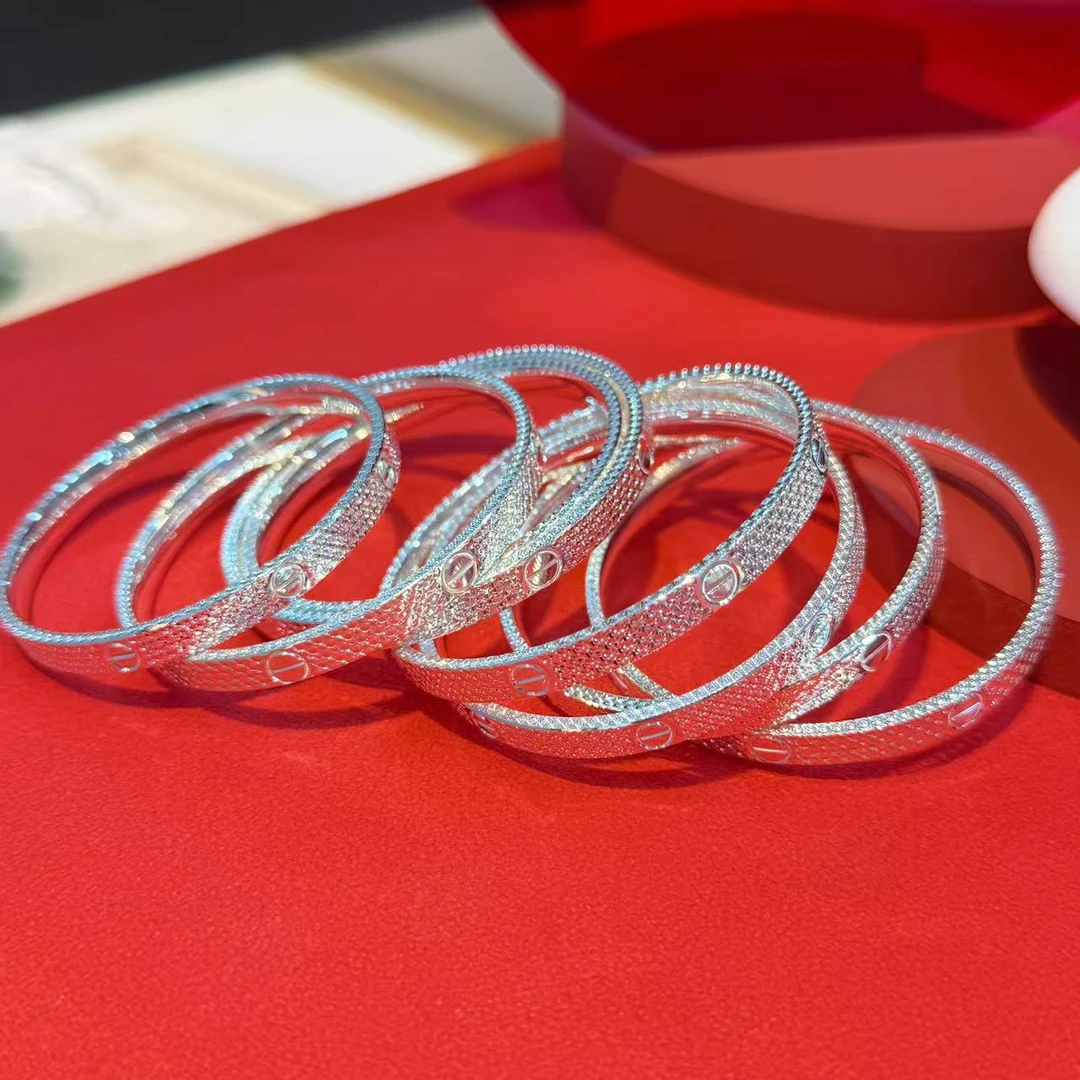 【红娘子】足银手镯 足银卡卡龙鳞手镯（多样性发其一）HNZ9972