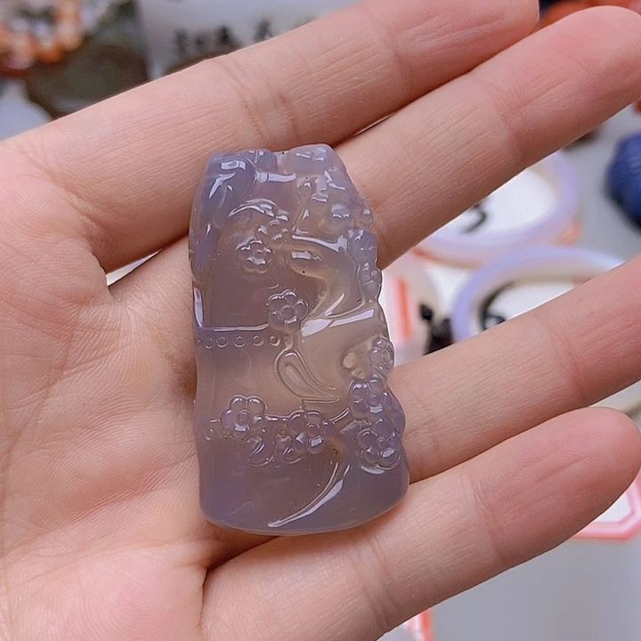 【闪购商品】未镶嵌玛瑙/玉髓珠宝半成品红*