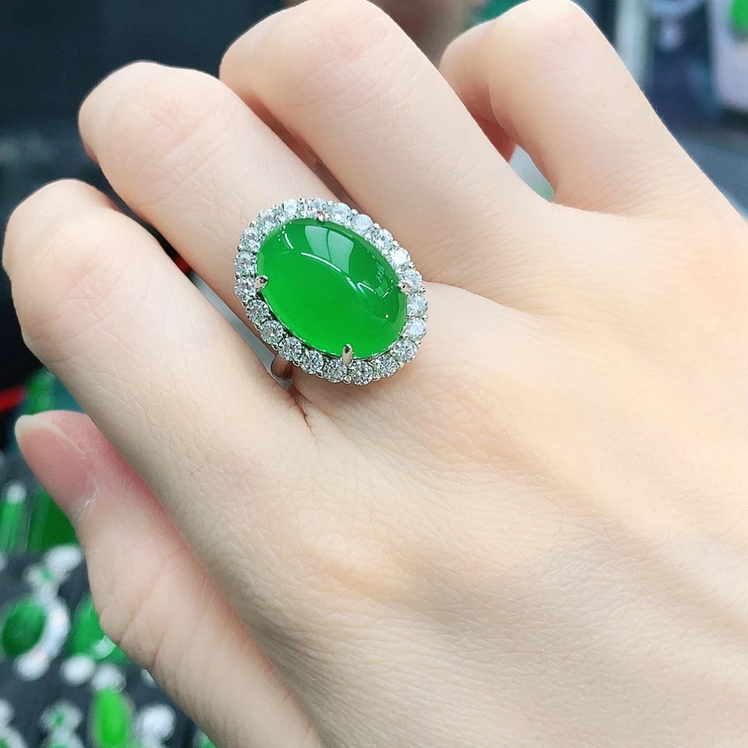 银S925镶嵌戒指玛瑙/玉髓