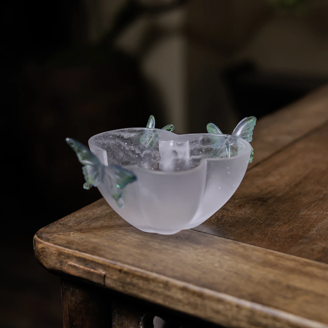 【福器】琉璃蝴蝶翩跹蓝绿金（心缘0091）