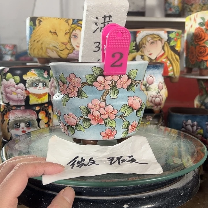 祝***好景德镇幸运花盆满38包邮