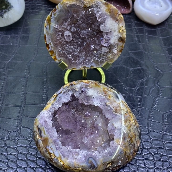 未镶嵌珠宝半成品水晶紫晶盆