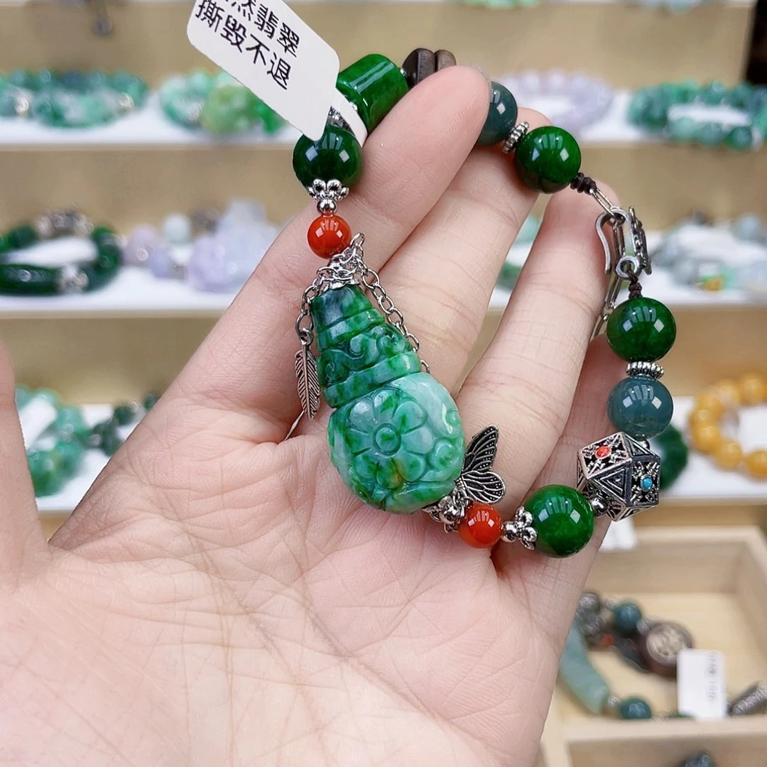 洛***伊未镶嵌手链翡翠手链