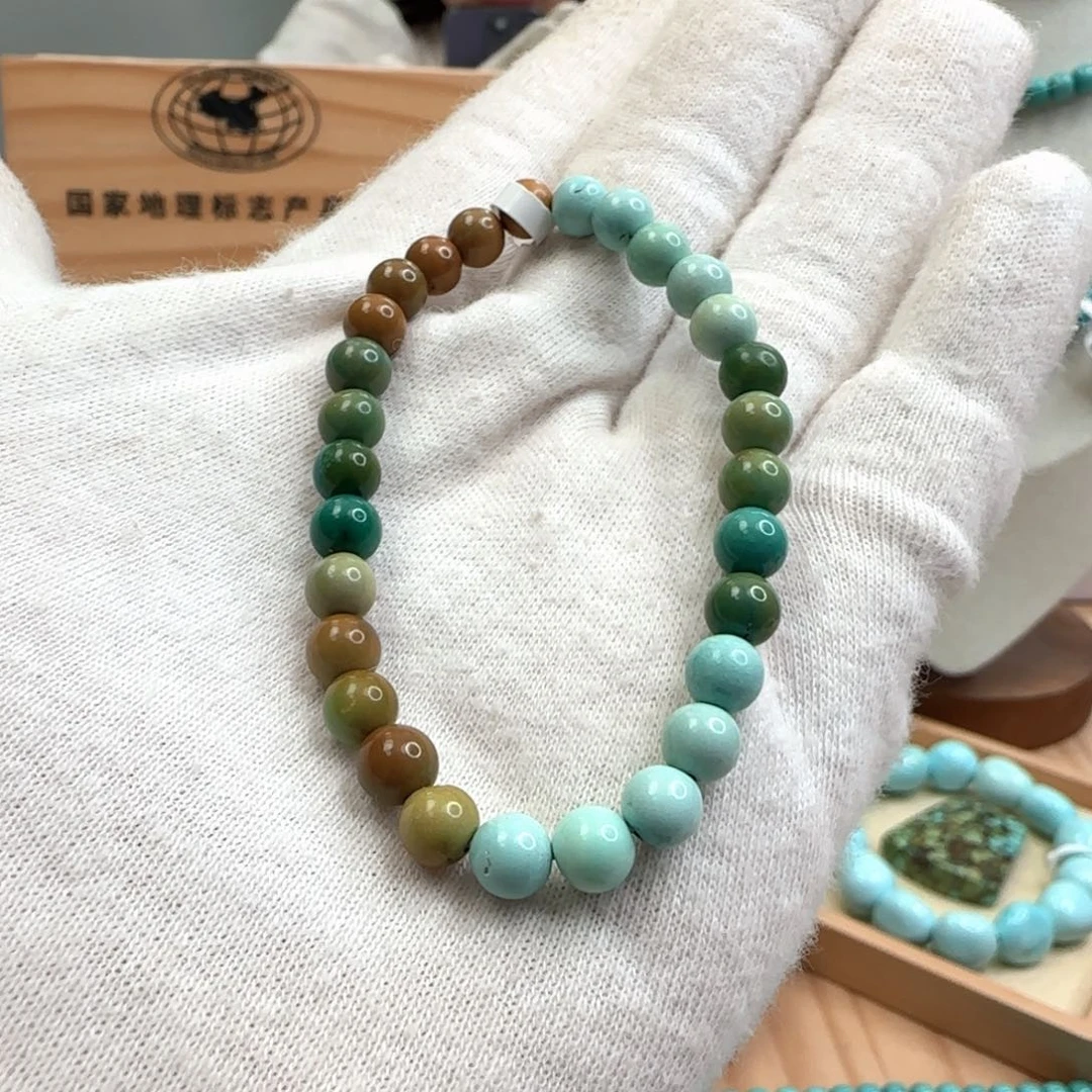 绿松石未镶嵌 80圆珠单圈卡5W