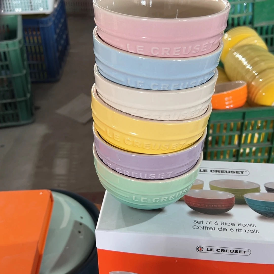 陶瓷 4.75碗米饭碗6个浅色系