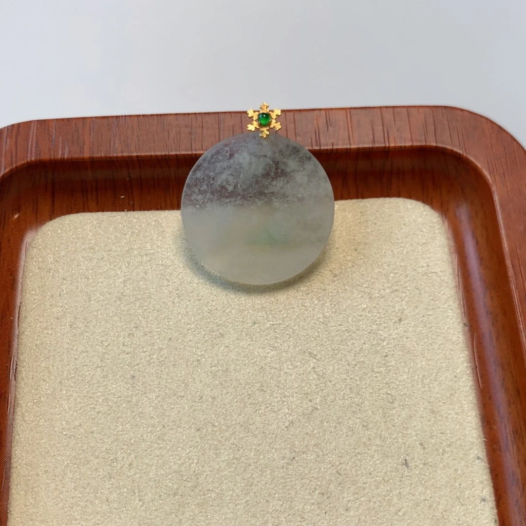 翡翠颈饰18K金镶嵌无
