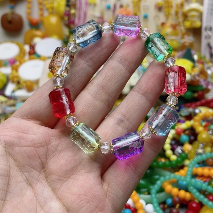 58号雕刻彩色手串